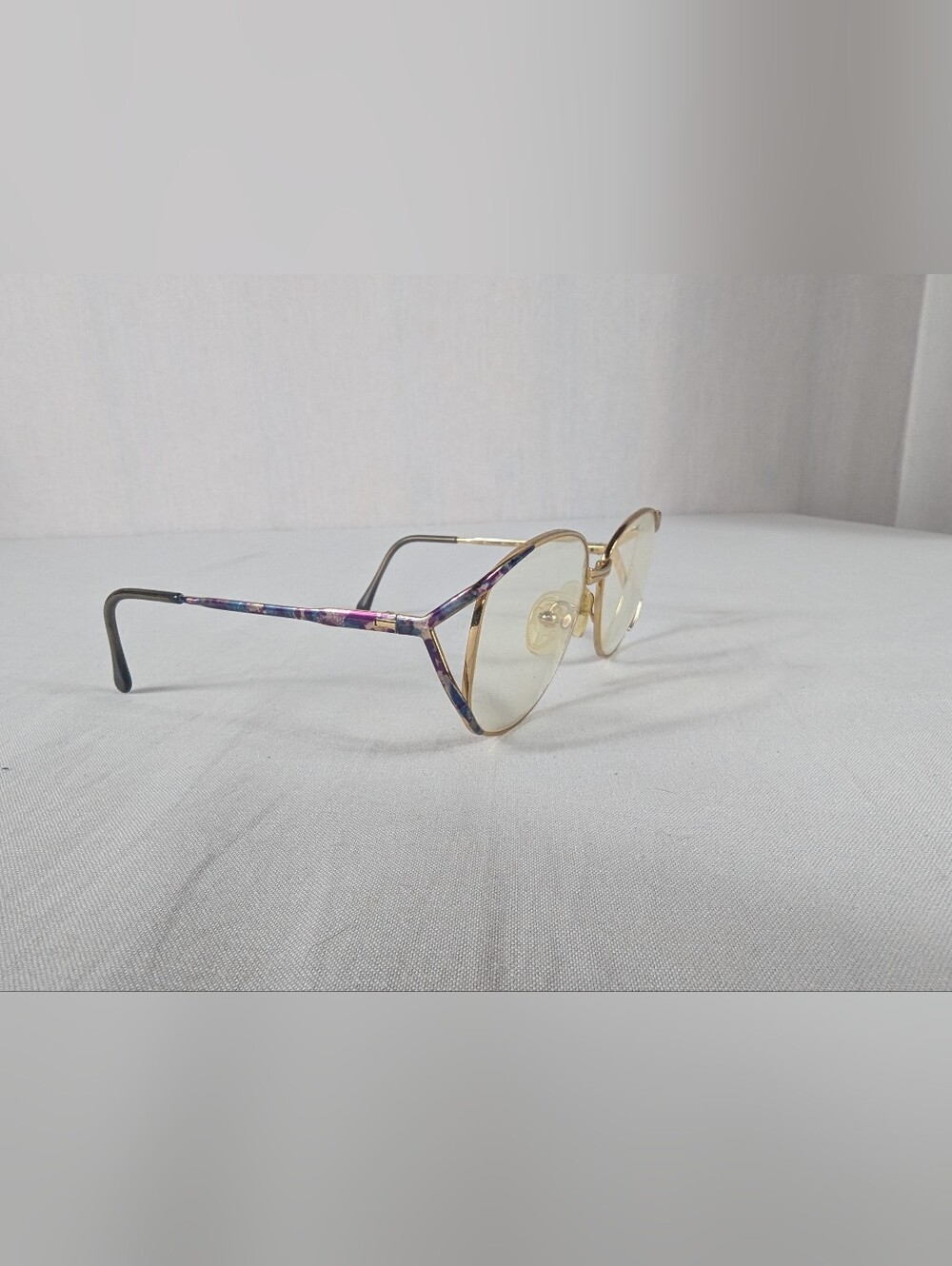 Berdel Sferoflex Eyeglasses Tabitha Plum Burst Gold Italy 125 Vintage 80s 90s